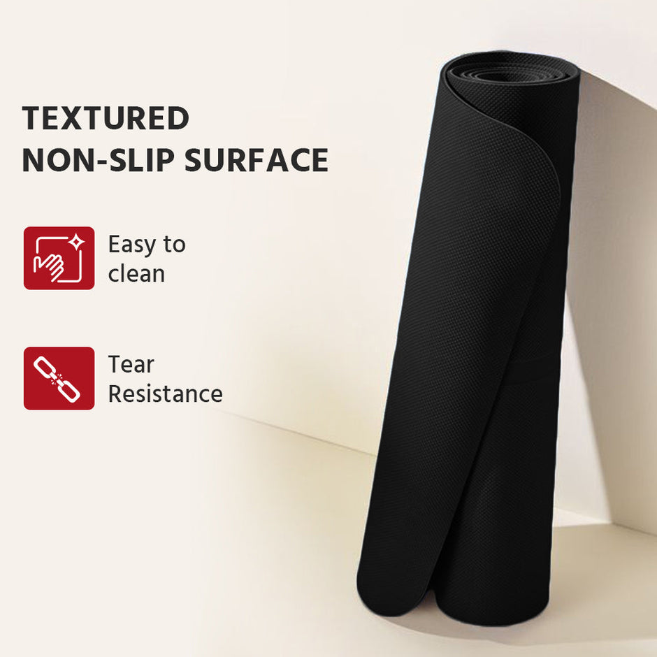 Lifelong Yoga mat for Women & Men EVA Material 6mm Black Anti Slip for Gym Workout