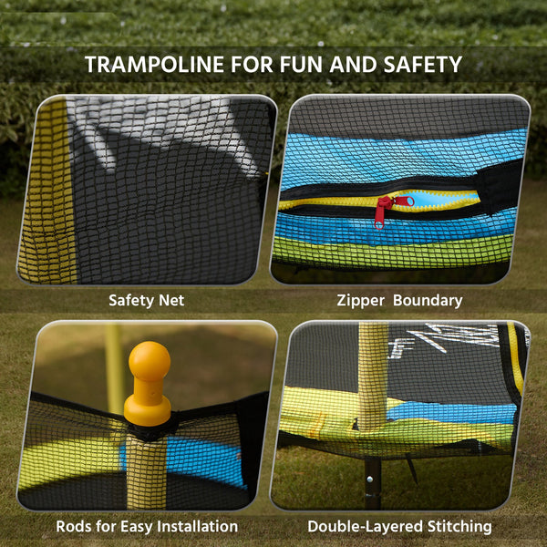 55-inch Kids Fitness Trampoline with Safety Net