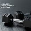 Lifelong Hex Rubber Dumbbell Set | 2 x 1kg | Home Gym Use