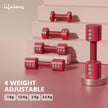 Adjustable Dumbbells Set for Home Gym | 2.5kg Quick Change Weights with Anti-Slip Stainless Steel Handles