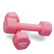 Lifelong Neoprene Dumbbells Set for Home Workout - 2 x 2.5kg (Pink)
