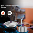 Lifelong Kadhai with Lid and Sauce Pan| Soft touch handles | LLTPC1