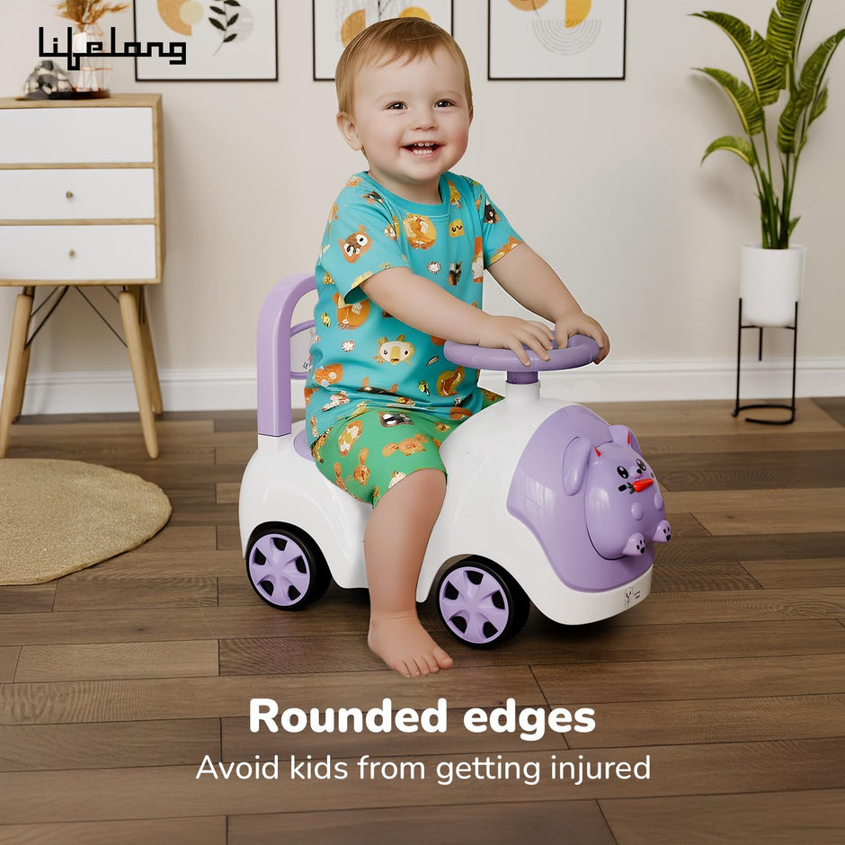 Cuppy Bunny Ride On Toy Car | Non Electric Push Ride for 1-3 Years