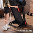 Lifelong 4.5HP Motorized Treadmill for Home | Manual Incline 12% Foldable Handle Max Speed 12 km/h LED Display | 12 Workout Programs |110 kg Capacity| Ideal Gym Equipment for Home Workout Jet Black
