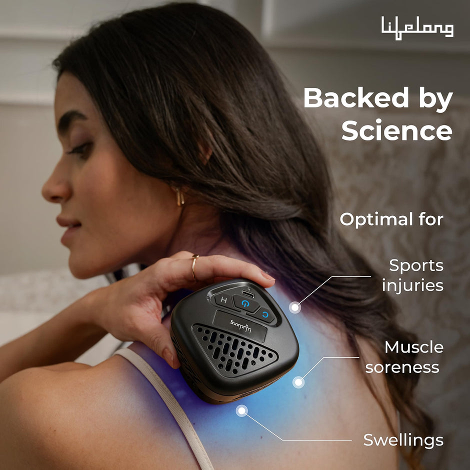 Lifelong Hot & Cold Electric Compression Device | Instant Heat and Cold for Pain Relief and Muscle Recovery | Portable, Hands-free Pain Relief for Knee, Back, Shoulder, Neck & Body Pain