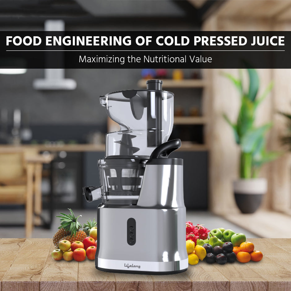 Lifelong Cold Press Juicer Blender 200 Watts, Slow Juicer Cold Pressed-Fruit&Vegetable