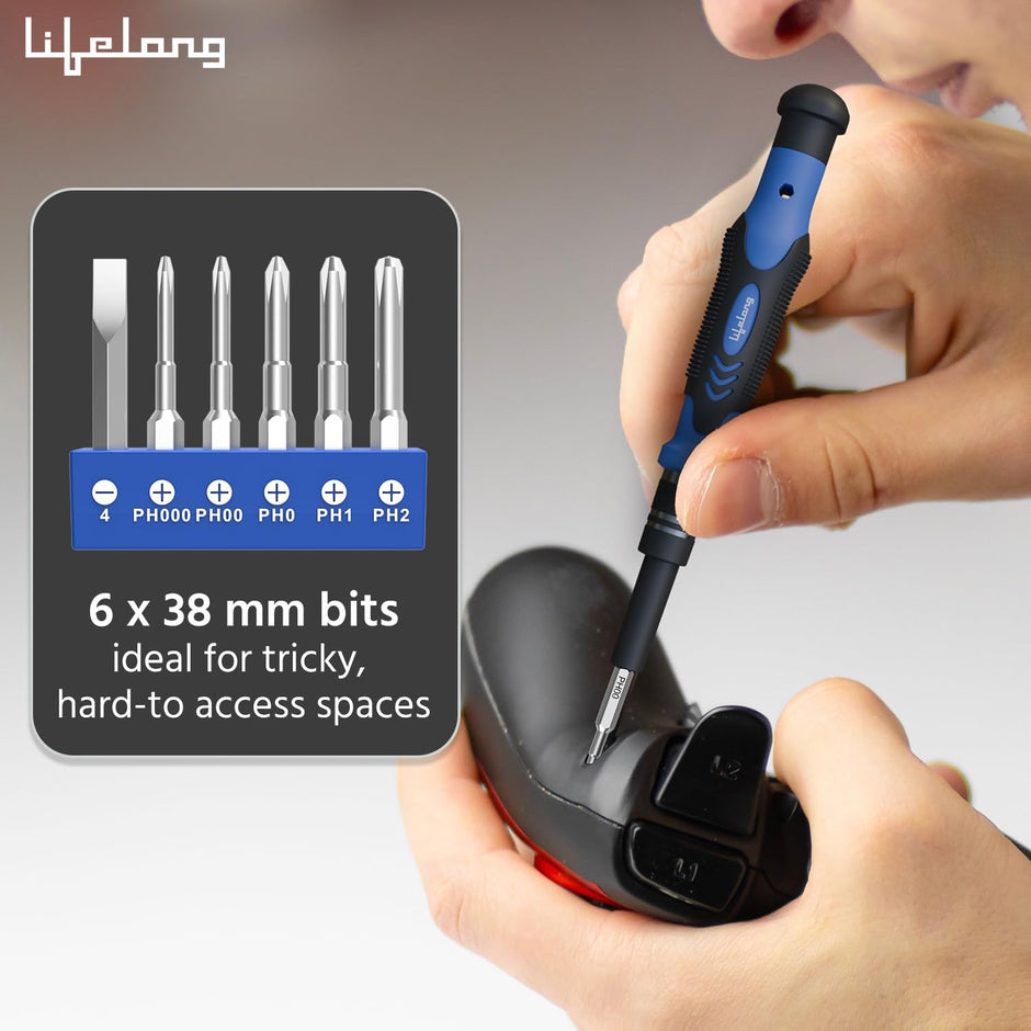Lifelong 62 in 1 Magnetic Precision Screwdriver Set, Tool Kit for Home | Multipurpose - Furniture & Electronic Repair | Extendable & Flexible Shaft for Hard-to-Reach Places | Laptops, Phones (LLETK09)