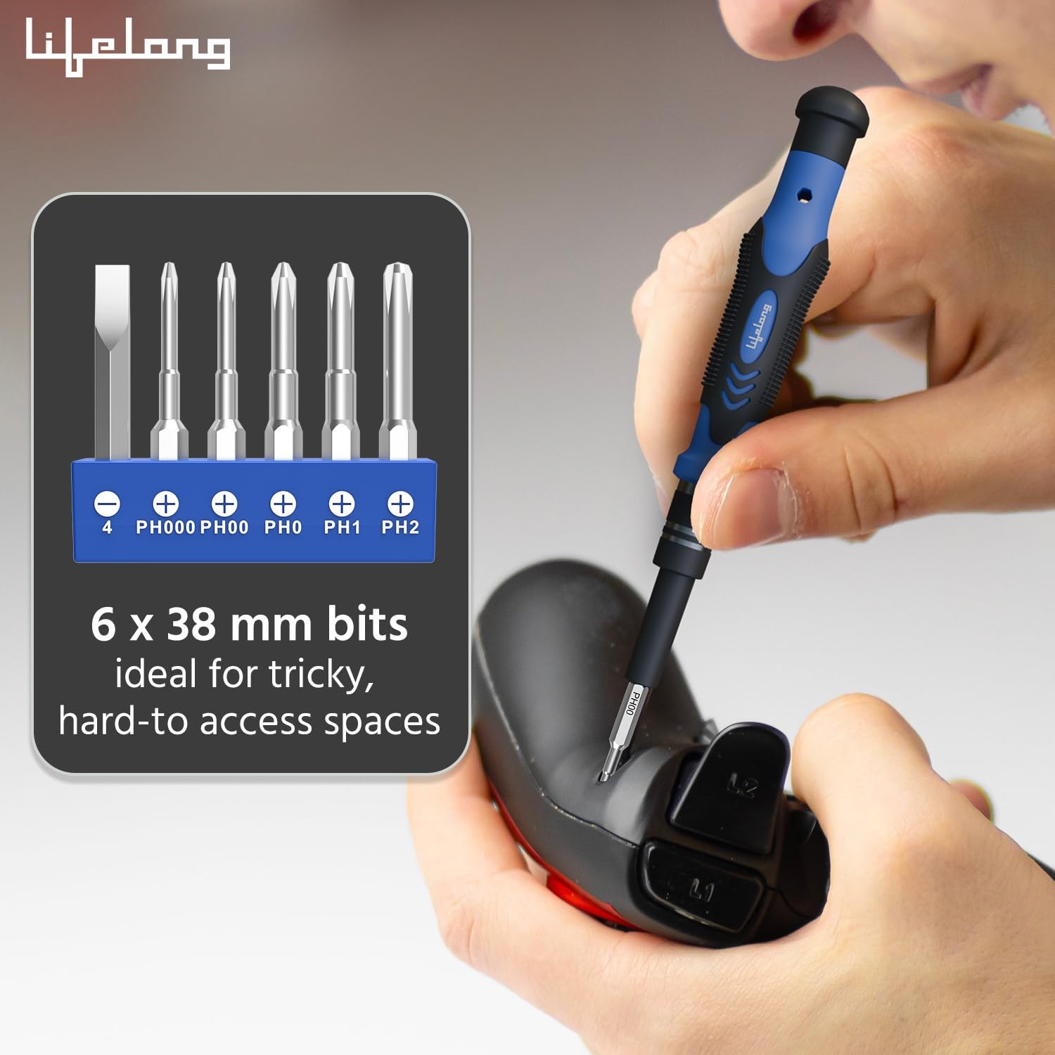Lifelong 62 in 1 Magnetic Precision Screwdriver Set, Tool Kit for Home | Multipurpose - Furniture & Electronic Repair | Extendable & Flexible Shaft for Hard-to-Reach Places | Laptops, Phones (LLETK09)