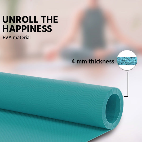 4mm Anti-Slip EVA Yoga Mat with Carrying Strap