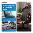 Lifelong Back Support Cushion for Office Chair & Car | Ergonomic Memory Foam Design for Better Posture, Reduced Fatigue, and Comfortable Sitting During Work or Travel