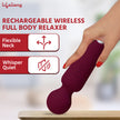 Personal Massager – Compact Wireless Body Massager with 20 Modes & 8 Speeds (Wine)