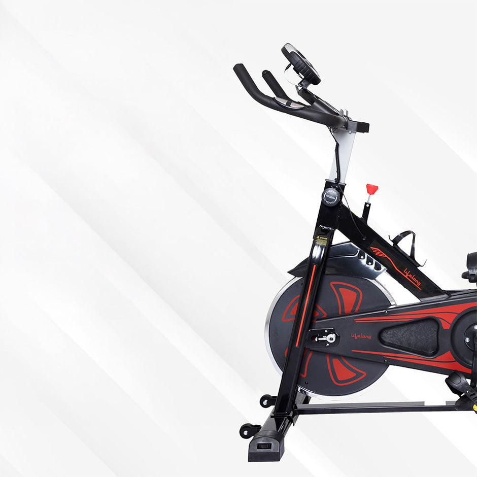 Fit Pro Spin Fitness Bike with 10Kg Flywheel, Adjustable Resistance, LCD Monitor and Heart Rate Sensor