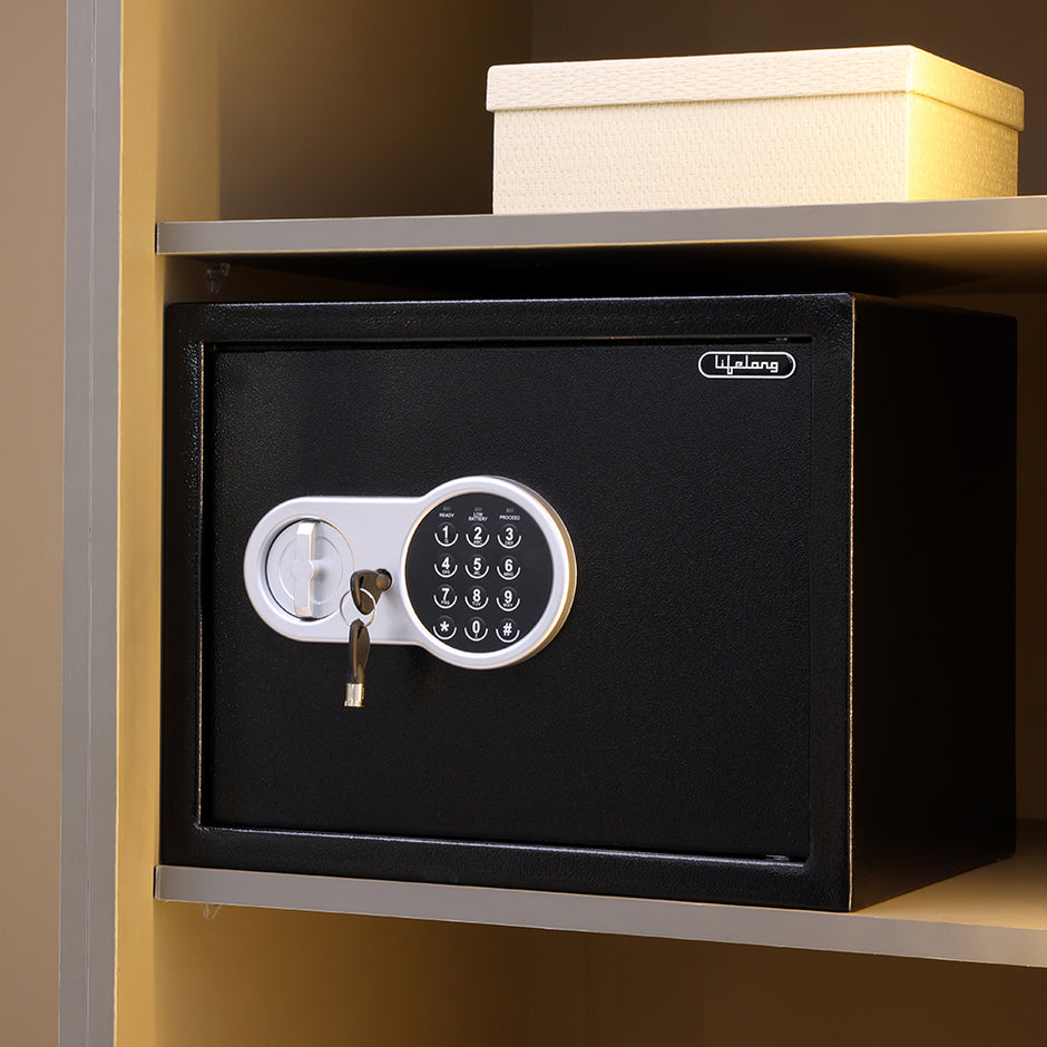 34 L Carbon Steel Digital Safe Locker Box | Wardrobe Compatible, 1 Yearr Warranty