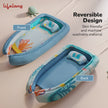 Lifelong Cuppy Newborn Baby Nest Bed with Headrest | Reversible, Foldable & Adjustable Infant Sleeping Bed | Soft Cotton Mattress for 0–2 Years