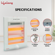 Lifelong Regalia 800 Watts Quartz Room Heater for Home with 2 Power settings