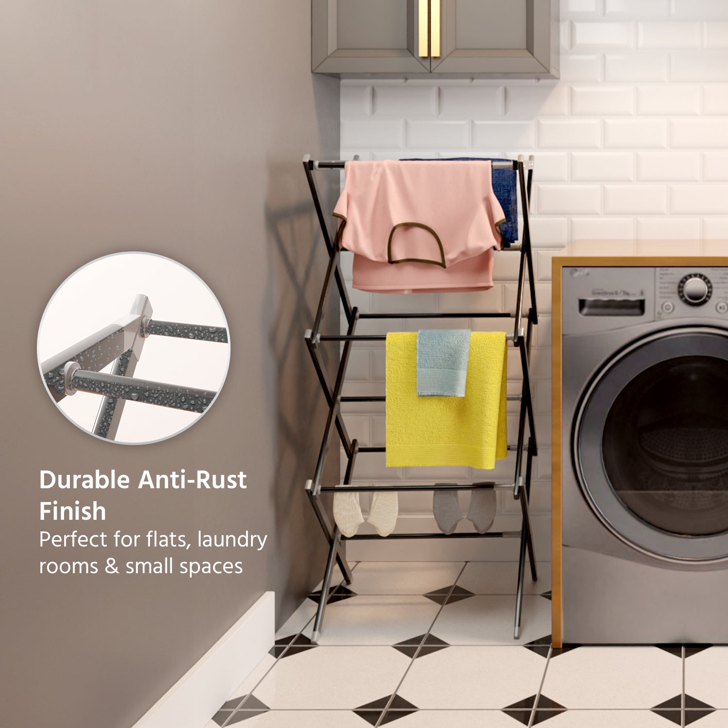 Foldable Clothes Drying Rack