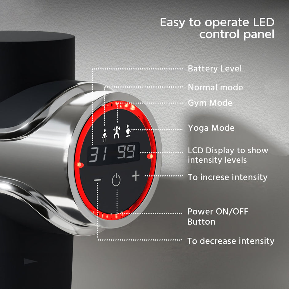 Lifelong LLGM189 Gun massager |3 massage Modes| Additional cold compress head