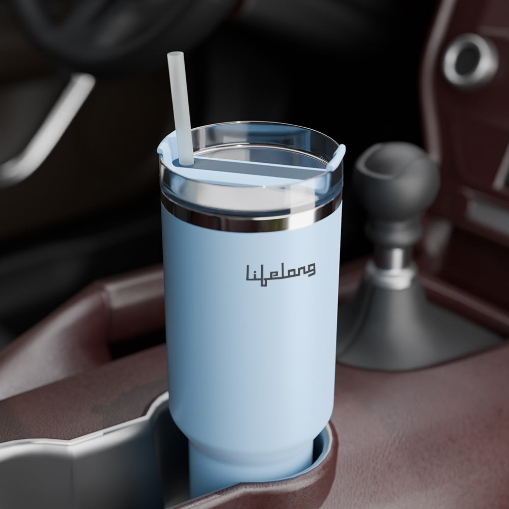 Lifelong 900ml Vacuum Tumbler - Double-Wall Insulated Steel Bottle with Lid & Straw, Hot & Cold Use