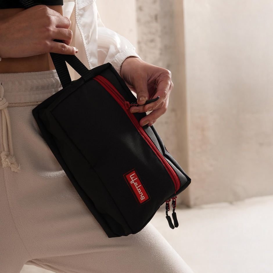 Lifelong Toiletry Bag for Men & Women Makeup Pouch, Wash BagÃ‚ 26cm(Red/Black)