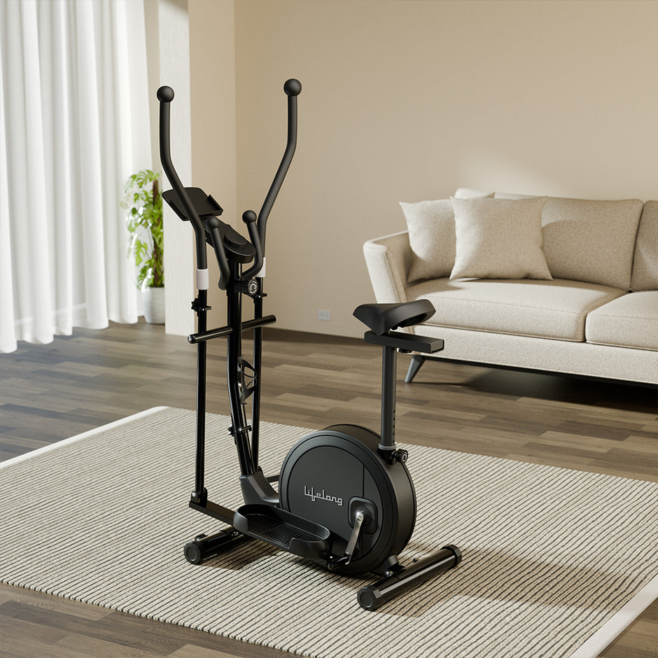 Elliptical Cross Trainer – 6 kg Flywheel, Magnetic Resistance, Touch LED Display & Tablet Holder