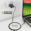 Lifelong Electronics 60W PD USB Type C to Type C Magnetic Coiled Fast Charging Cable | High Speed Data Cable | Strong Nylon Braided & Tangle Free | iPhone 16/15/14, Android, Laptop, Tablet etc | 1.25M