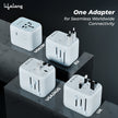 Lifelong Electronics 2500W Universal Travel Adapter All in One | 3 Type-C 45W PD & 2 USB-A 18W QC 3.0 | Dual Fuse Protection | 180+ Countries - Europe/US/Asia etc | International Socket