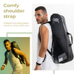 Lifelong Badminton Kitbag | Two Compartments | Soft Padded Straps | Durable Polyester | Front Zipper Pocket - Black White