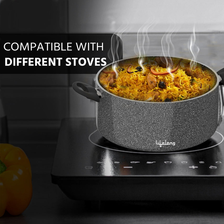 Lifelong LLBYPT01 Biryani Pot with Glass Lid