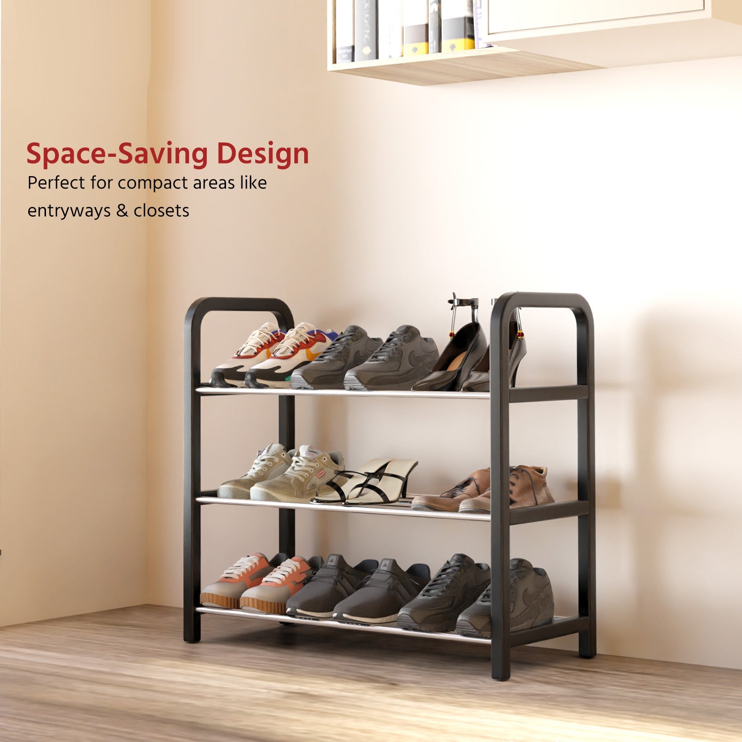 3-Tier Shoe Rack for Home Organizer