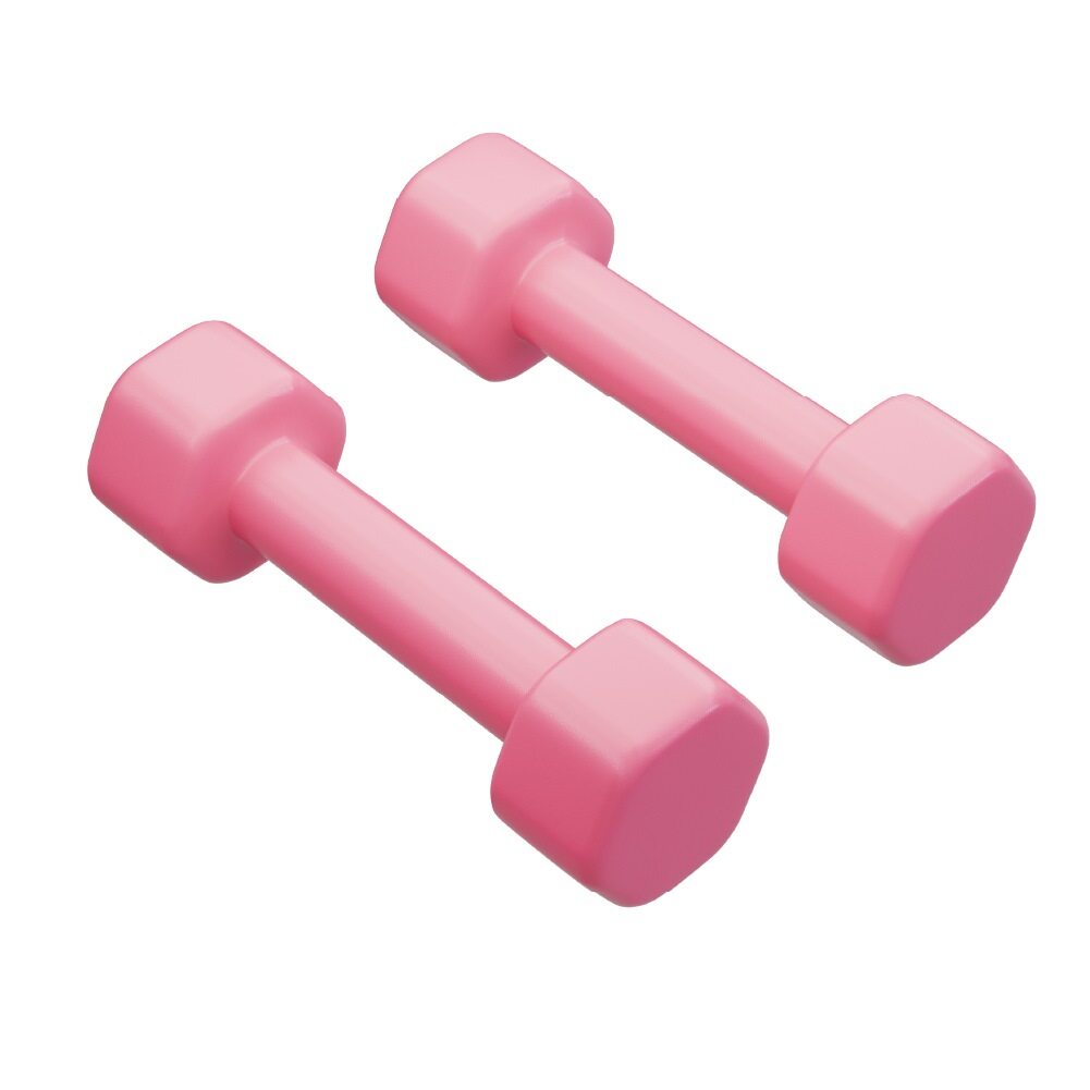 Lifelong Neoprene Dumbbells Set for Home Workout - 2 x 2.5kg (Pink)