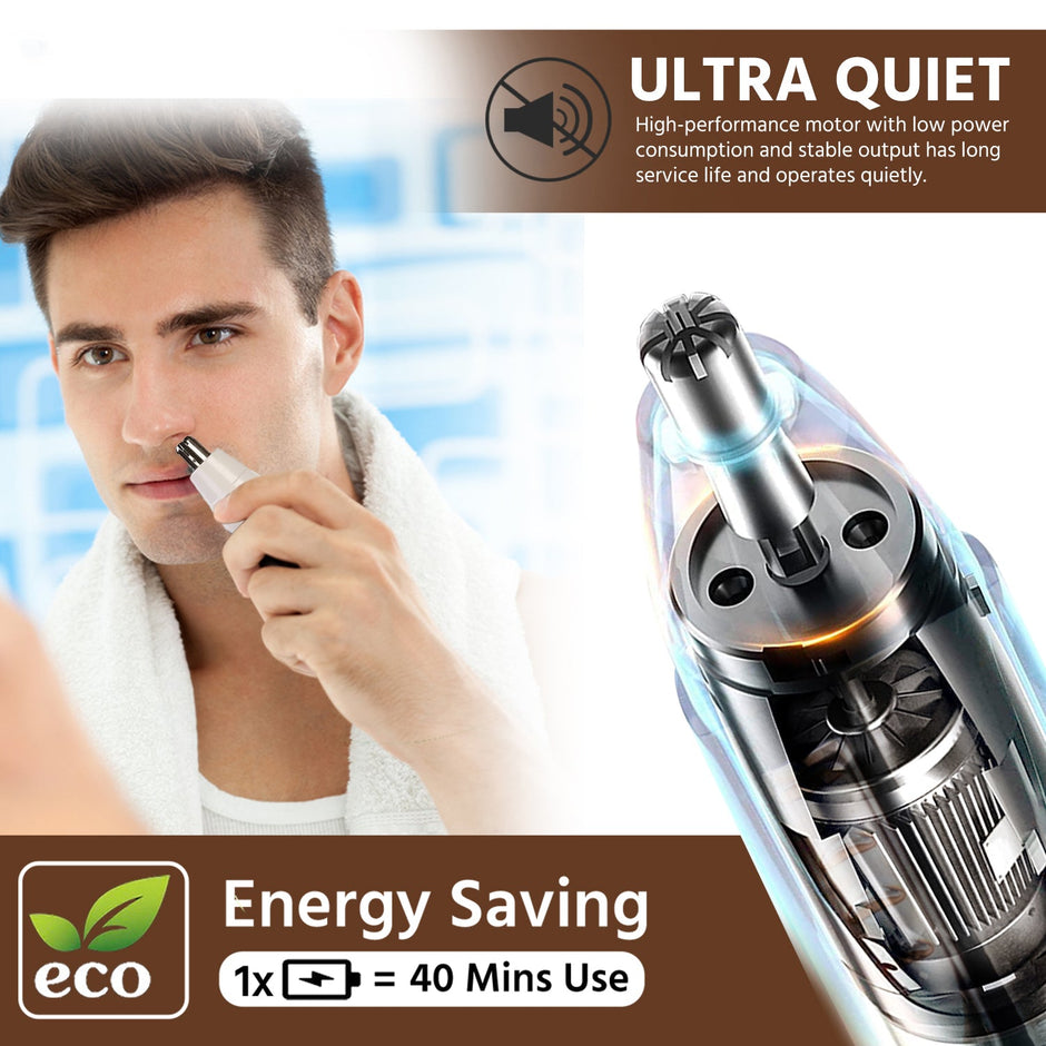 Lifelong LLPCM03 Rechargeable Nose & Ear Trimmer â€“ Cordless, Washable Tip, USB Charging