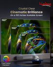 Lifelong Electronics ROAR Projector with 2 Mics | Booming 20W Speakers | Cricket Commentary, Karaoke Party & Room Cinema | 1080P & 4K Ultra HD Support | All Android OTT Apps | Ultra Bright 150” Screen