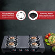 Lifelong LLGS27 4-Burner Gas Stove