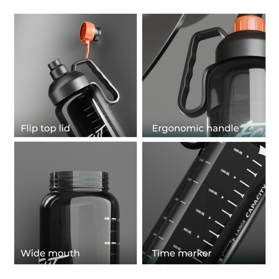 Lifelong Gym Gallon Bottle 1800 ml (Black)