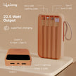 Lifelong Electronics 20000mAh 22.5W Fast Charging Power Bank | 3 Inputs (1 Built-in USB A Cable + 1 C + 1 Lightning Port) & 6 Outputs (3 Built-in Cables + 1 C + 2 A Port) | Small Pocket Size Powerbank