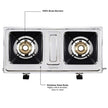 Lifelong Stainless Steel Gas Stove with 2 Burner, ISI Certified, Manual Ignition