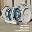 Elliptical Cross Trainer - 6 kg Flywheel, Magnetic Resistance, Touch LED Display & Tablet Holder (White)