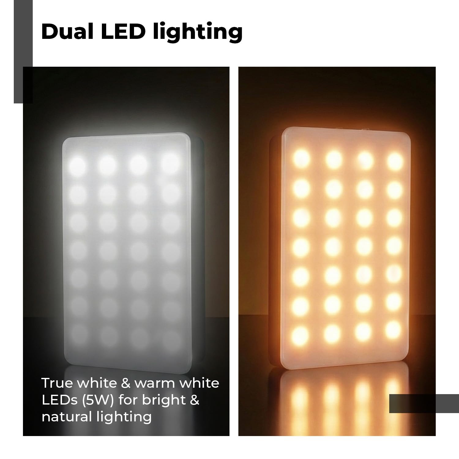 Lifelong Dual RGB Fill Light for Video & Photo Shooting | 2000 mAh Rechargeable Battery & 9 FX Modes | Influencer Selfie & Portable LED Light with Adjustable Clamp | Used for Phone, Laptop, Tablet etc