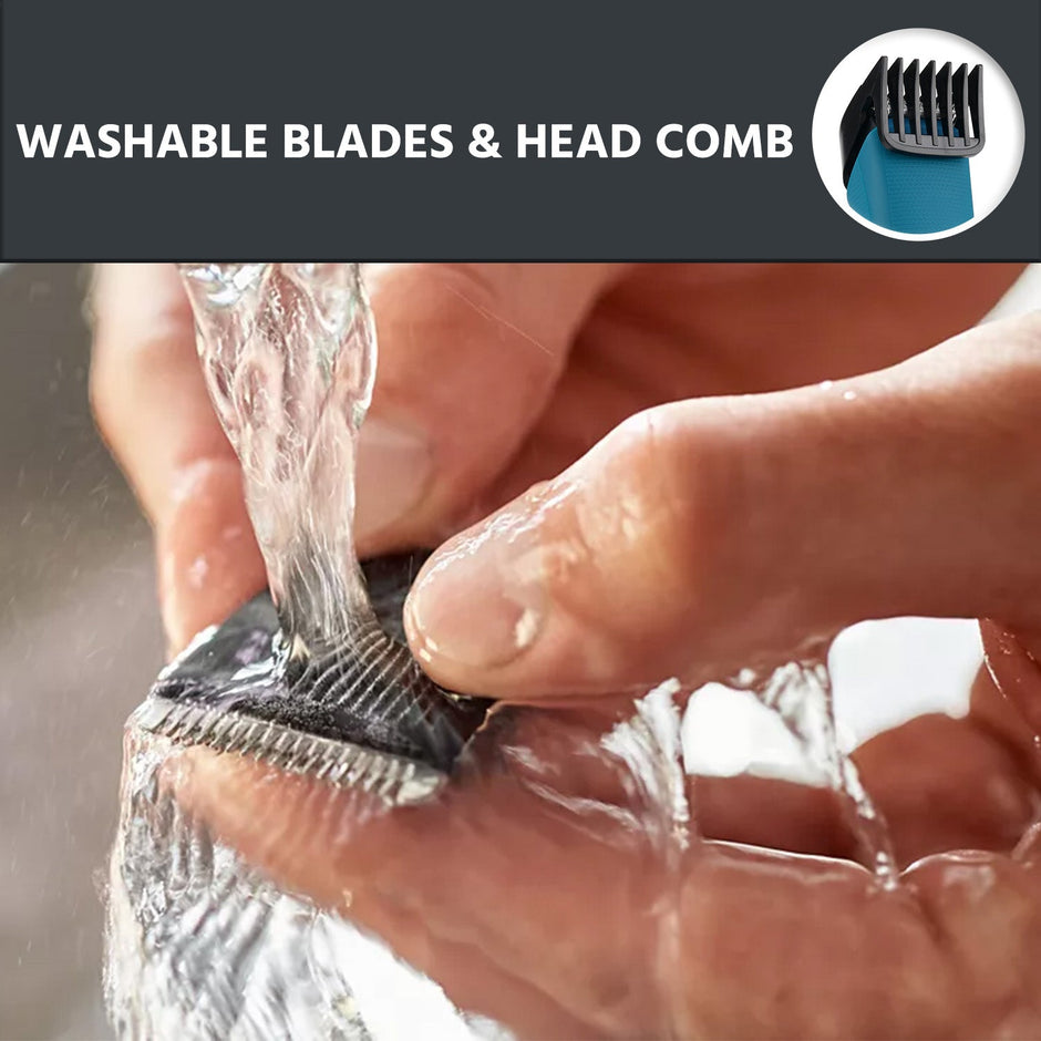 Lifelong Cordless Beard Trimmer with Adjustable Settings and Stainless Steel Blades