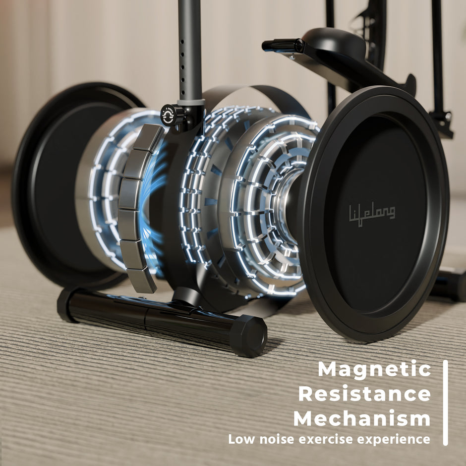 Elliptical Cross Trainer – 6 kg Flywheel, Magnetic Resistance, Touch LED Display & Tablet Holder
