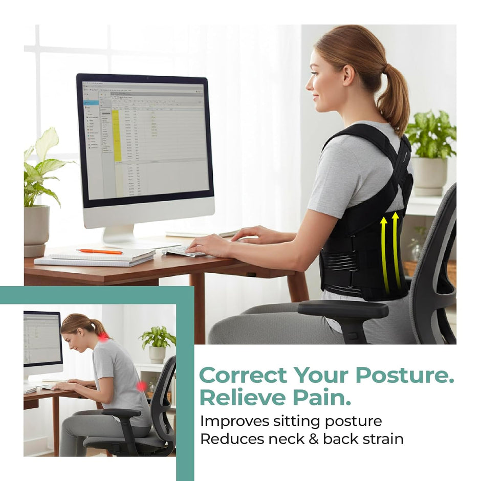Lifelong Posture Corrector Belt for Men & Women |Free Size | LLOPC10