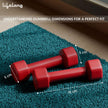 Lifelong Neoprene Dumbbells Set of 2 (1kg x 2) Fixed Weight Set for Home Gym, Fitness, Gym Exercise, Home Workout Weights for Men & Women, Red