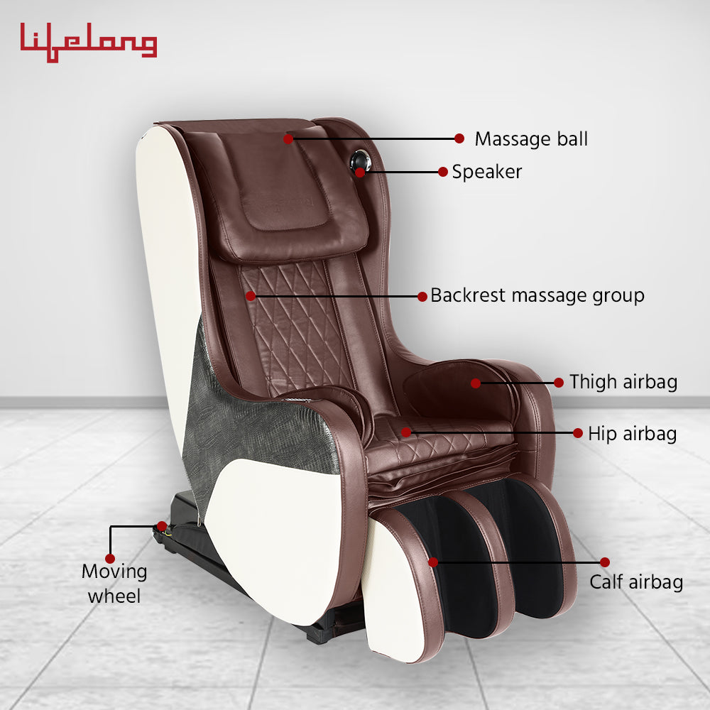 Lifelong Full Body Massage Chair with Recliner and powerful 3D back and Leg Massage for Home | LLM550