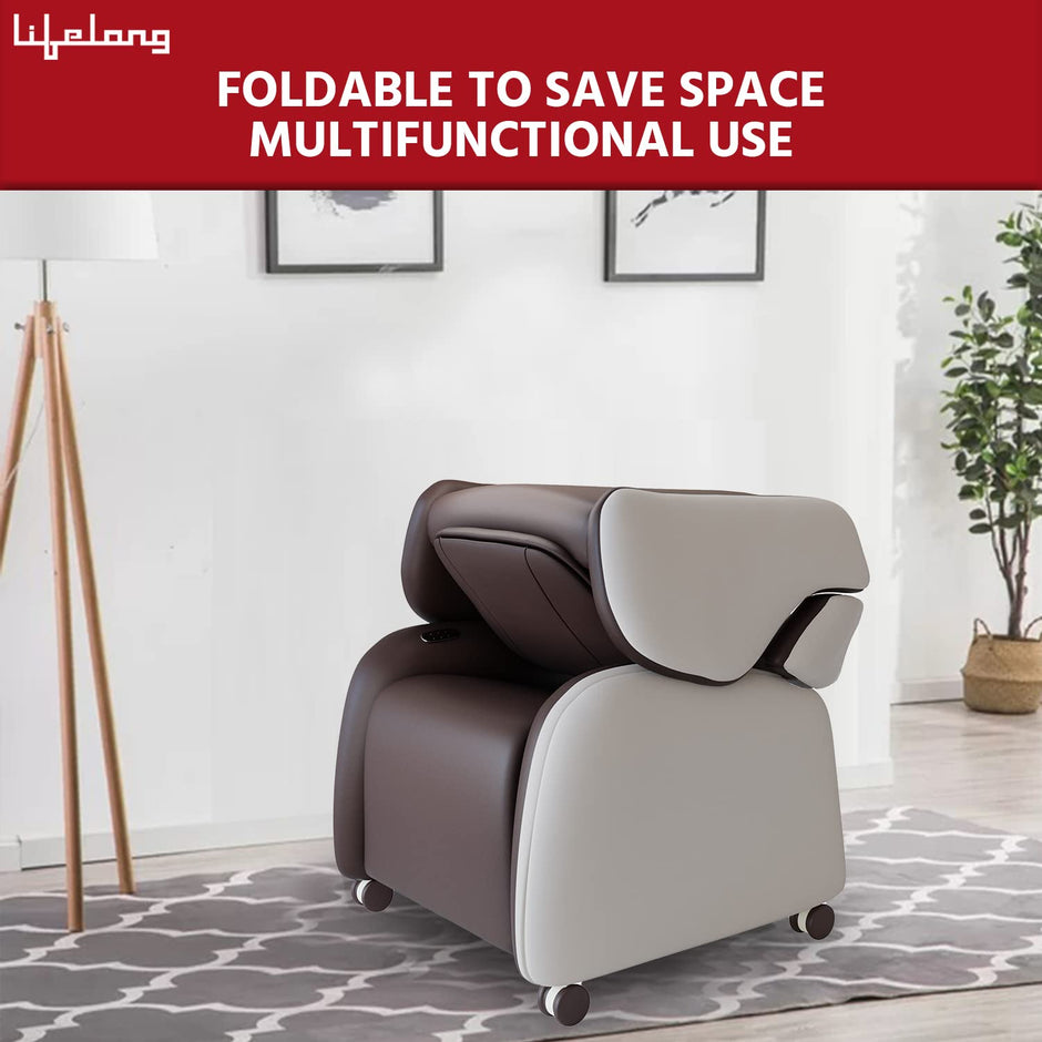 Lifelong Fully Body Foldable Chair Massager with Recliner and Powerful 3D Back, Leg and Foot Rollers for Massage for Home|Massage Chair for Full Body Relaxation at Home ( LLM567)