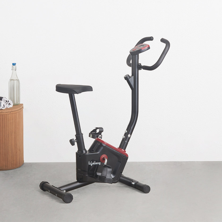 Fit Pro Stationary Exercise Belt Bike for Weight Loss at Home with Display and Resistance Control