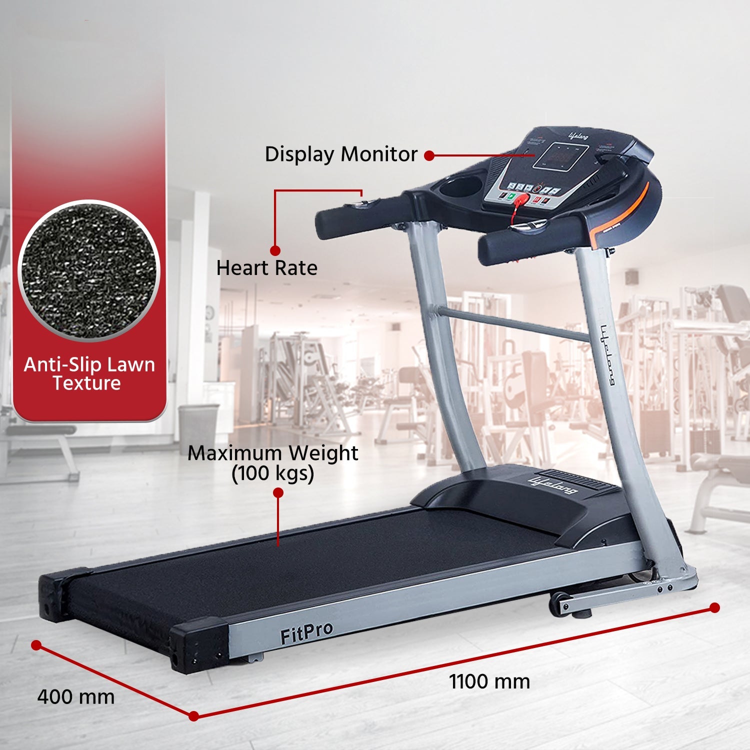 Lifelong FitPro Motorized Treadmill Lifelong Online