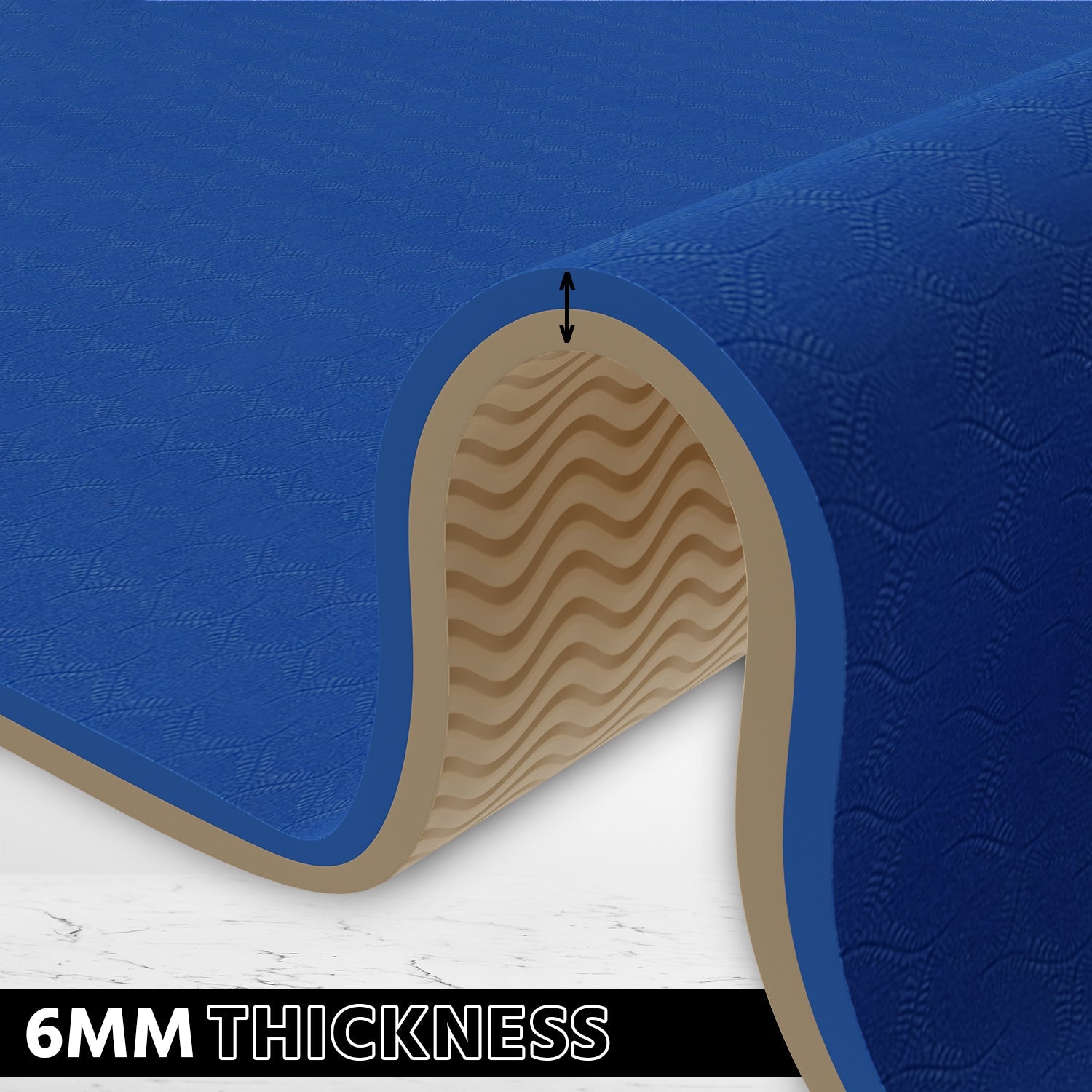 Dual Color Yoga Mat for Women & Men EVA Material 6mm