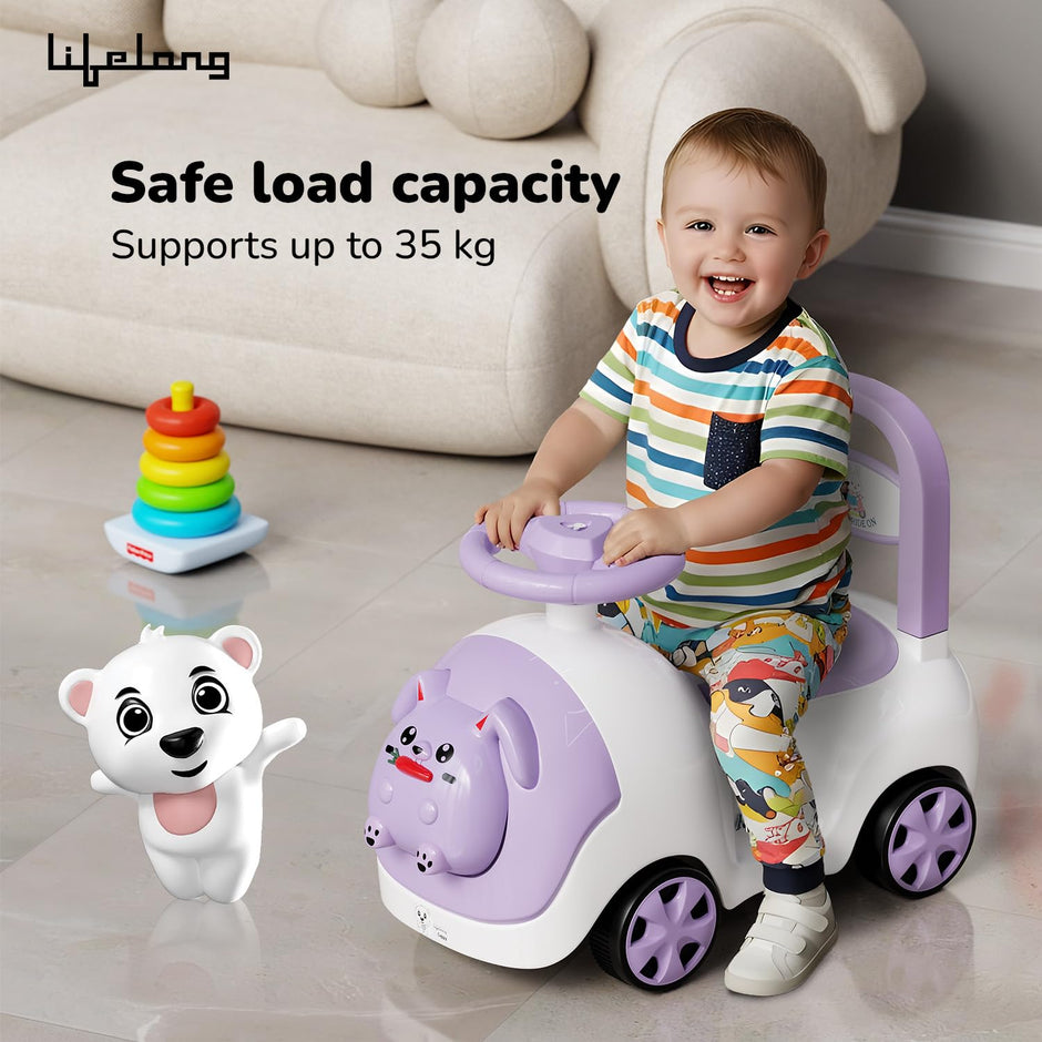 Cuppy Bunny Ride On Toy Car | Non Electric Push Ride for 1-3 Years