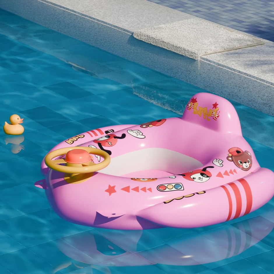 Lifelong Swimming Tube Inflatable Swim Ring Pool Float Aid Baby Seat Safe Anti-flip Kids Cartoon Swimming Ring