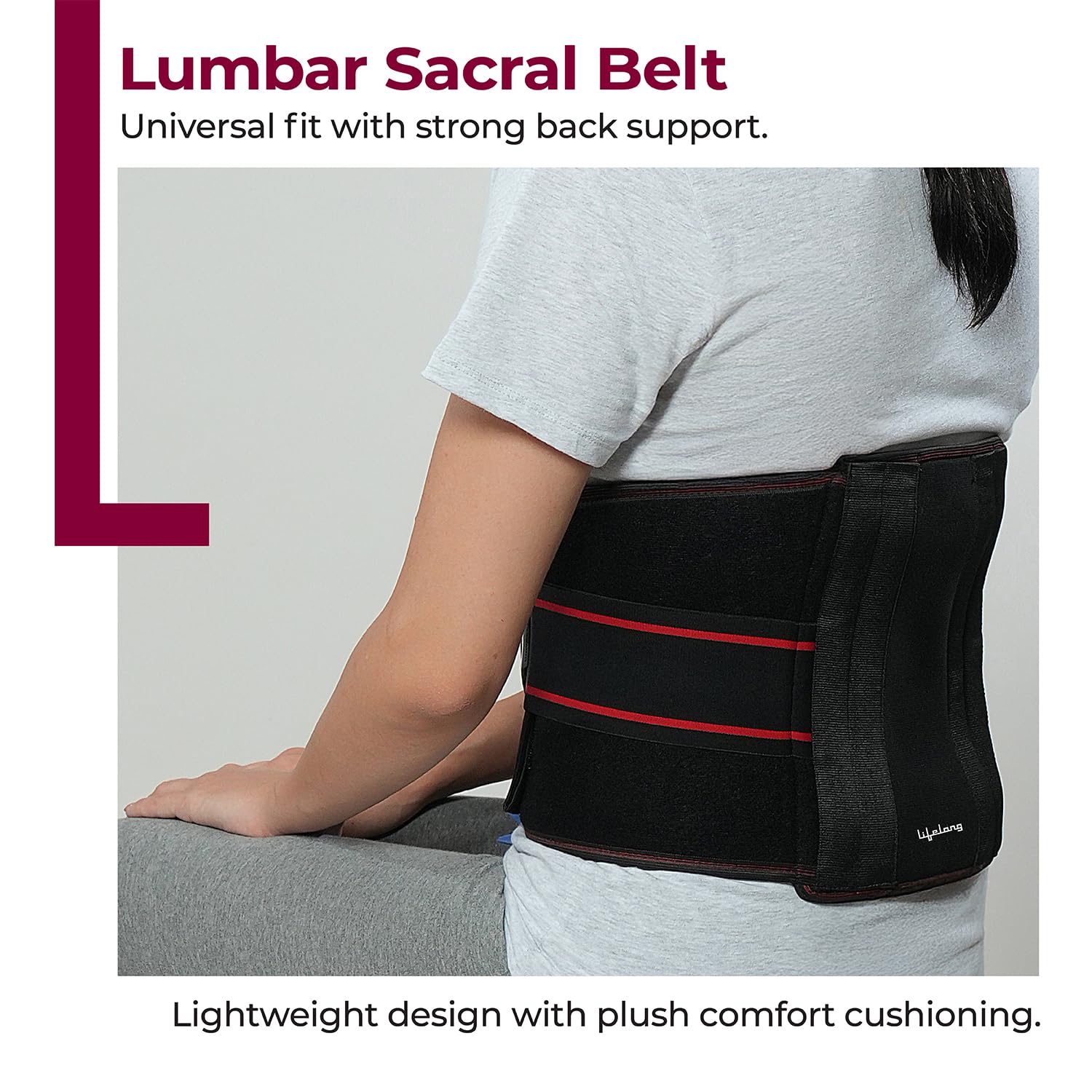 Lifelong Contoured Lumber Sacral Belt (with Hot & Cold Pack)